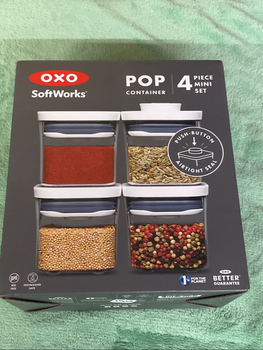 OXO POP 4-Piece Mini Container Set - White